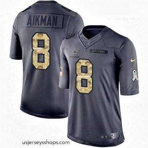 Enchanting Nike Dallas Cowboys 8 Troy Aikman Limited Black 2016 Salute to Service NFL Jersey