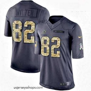 Exquisite Nike Dallas Cowboys 82 Jason Witten Limited Black 2016 Salute to Service NFL Jersey