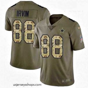 Breathtaking Nike Dallas Cowboys 88 Michael Irvin Limited OliveCamo 2017 Salute to Service NFL Jersey