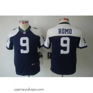 Exquisite Nike Dallas Cowboys #9 Romo Blue Limited Throwback NFL Jerseys