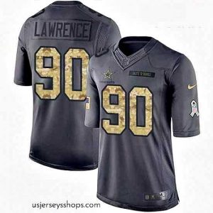 Stunning Nike Dallas Cowboys 90 Demarcus Lawrence Limited Black 2016 Salute to Service NFL Jersey
