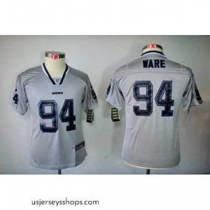 Breathtaking Nike Dallas Cowboys #94 DeMarcus Ware Grey Jerseys[Elite Lights Out]