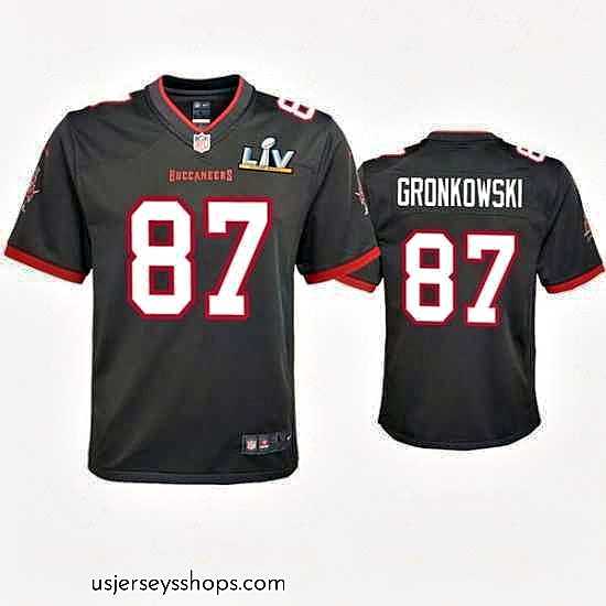 Captivating Rob Gronkowski Buccaneers Pewter Super Bowl Lv Game Jersey
