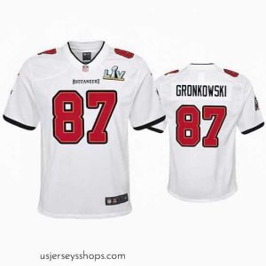 Alluring Rob Gronkowski Buccaneers White Super Bowl Lv Game Jersey