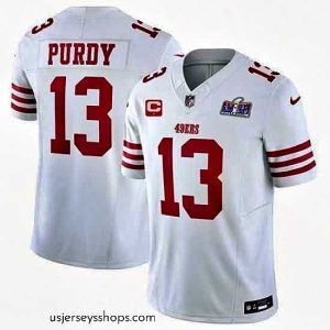 Captivating San Francisco 49ers 13 Brock Purdy White 2023 F.U.S.E  With  Vapor Untouchable Limited Stitched Football 2024 Super Bowl LVIII Jersey