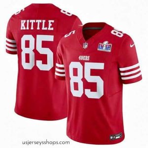 Stellar San Francisco 49ers 85 George Kittle Red 2023 F.U.S.E  Vapor Untouchable Limited Stitched Football 2024 Super Bowl LVIII Jersey