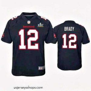 Glamorous Tom Brady Buccaneers Black Super Bowl Lv Game Fashion Jersey